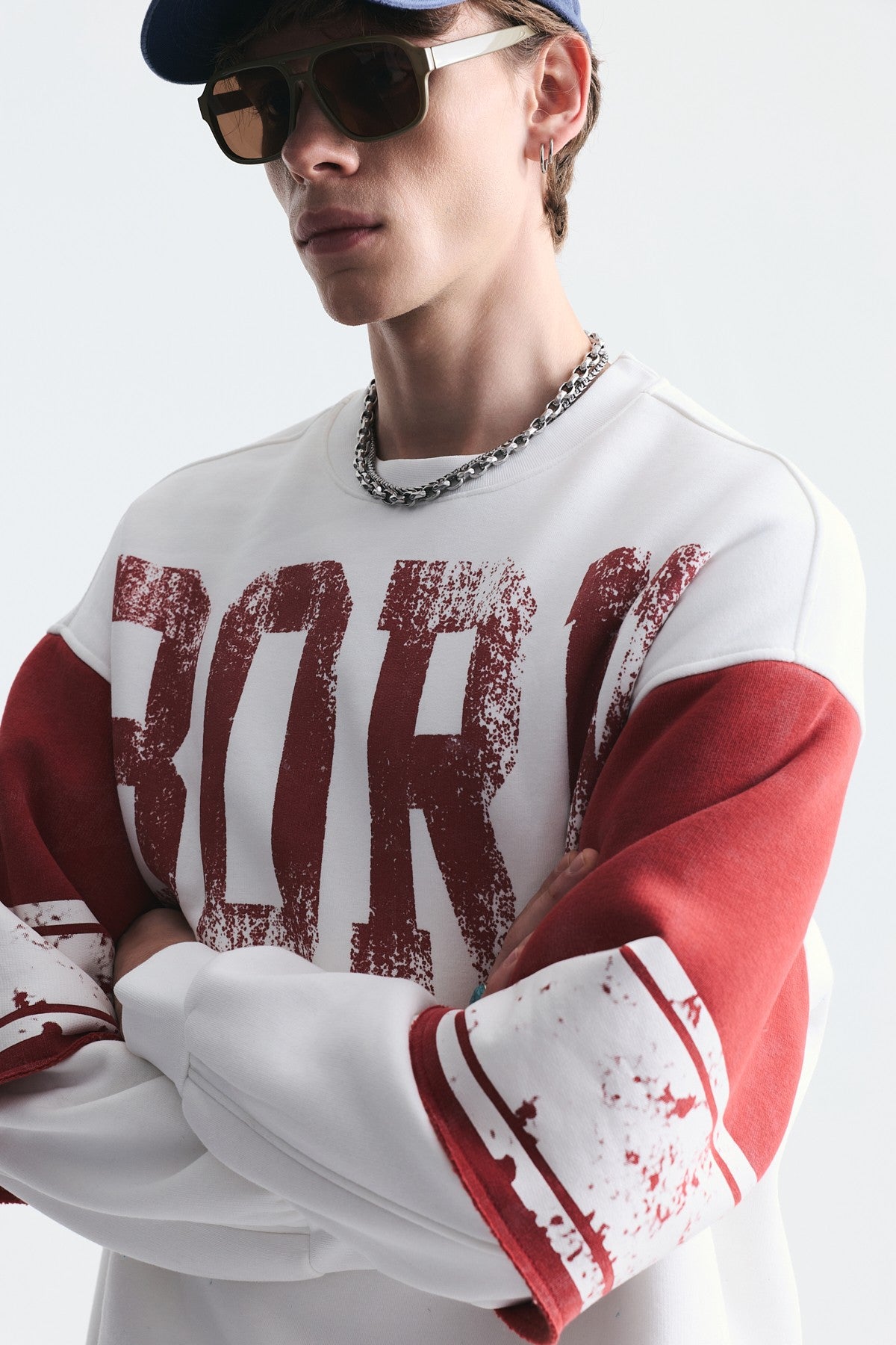Oversize Çift Kollu Sweatshirt