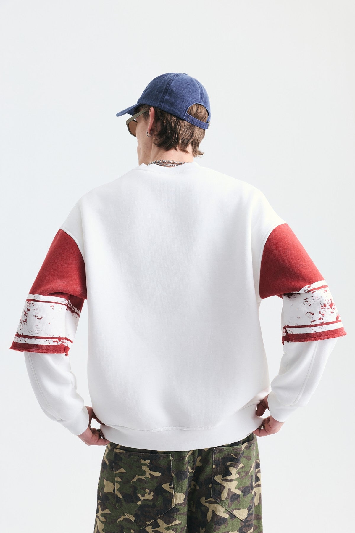 Oversize Çift Kollu Sweatshirt