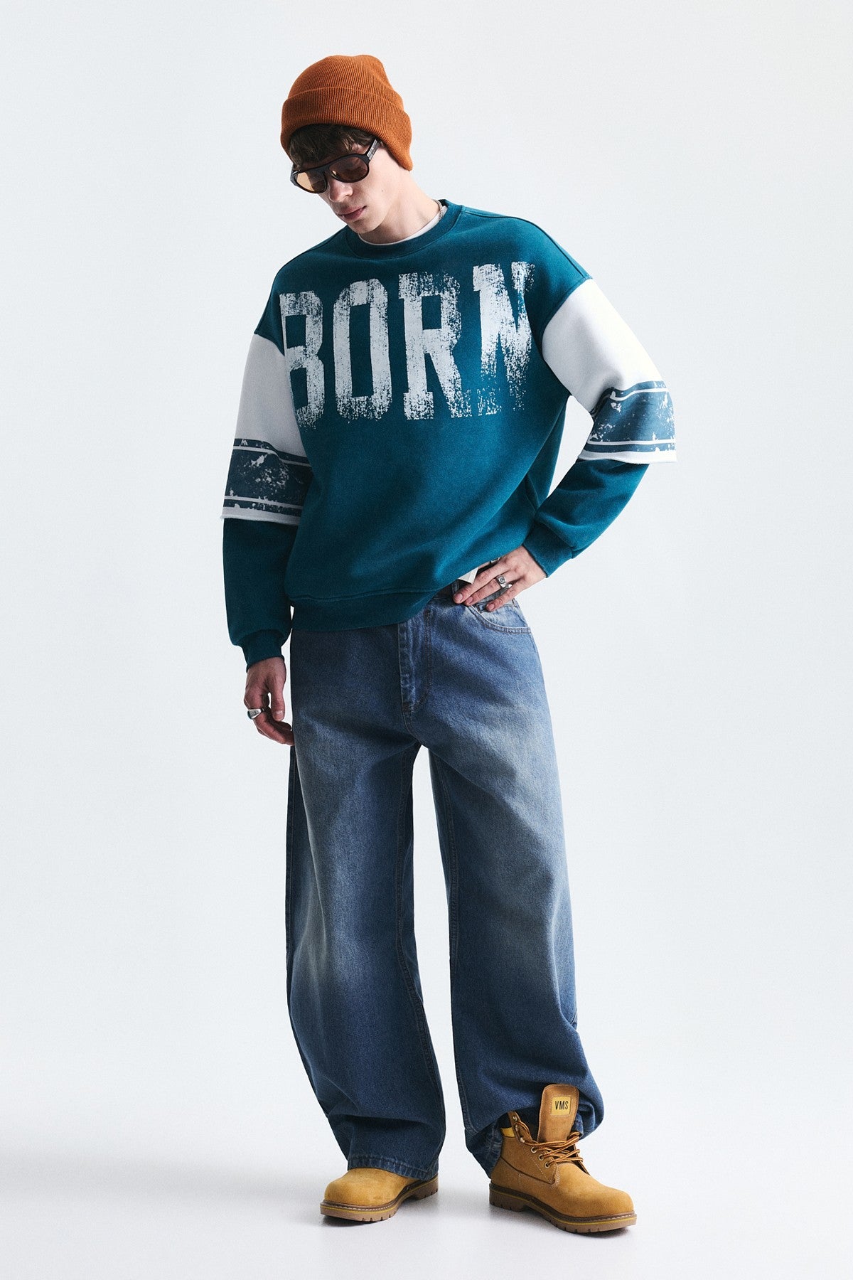 Oversize Çift Kollu Sweatshirt
