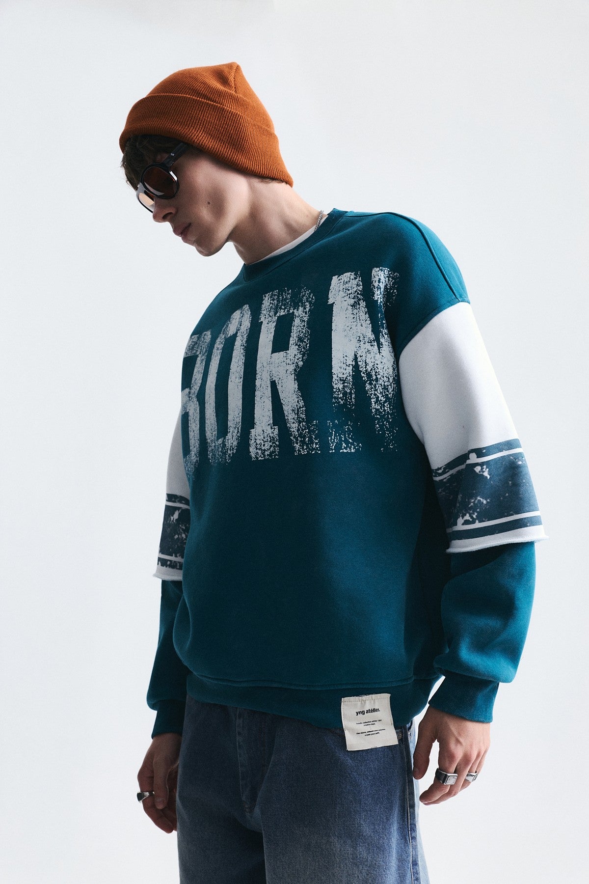 Oversize Çift Kollu Sweatshirt