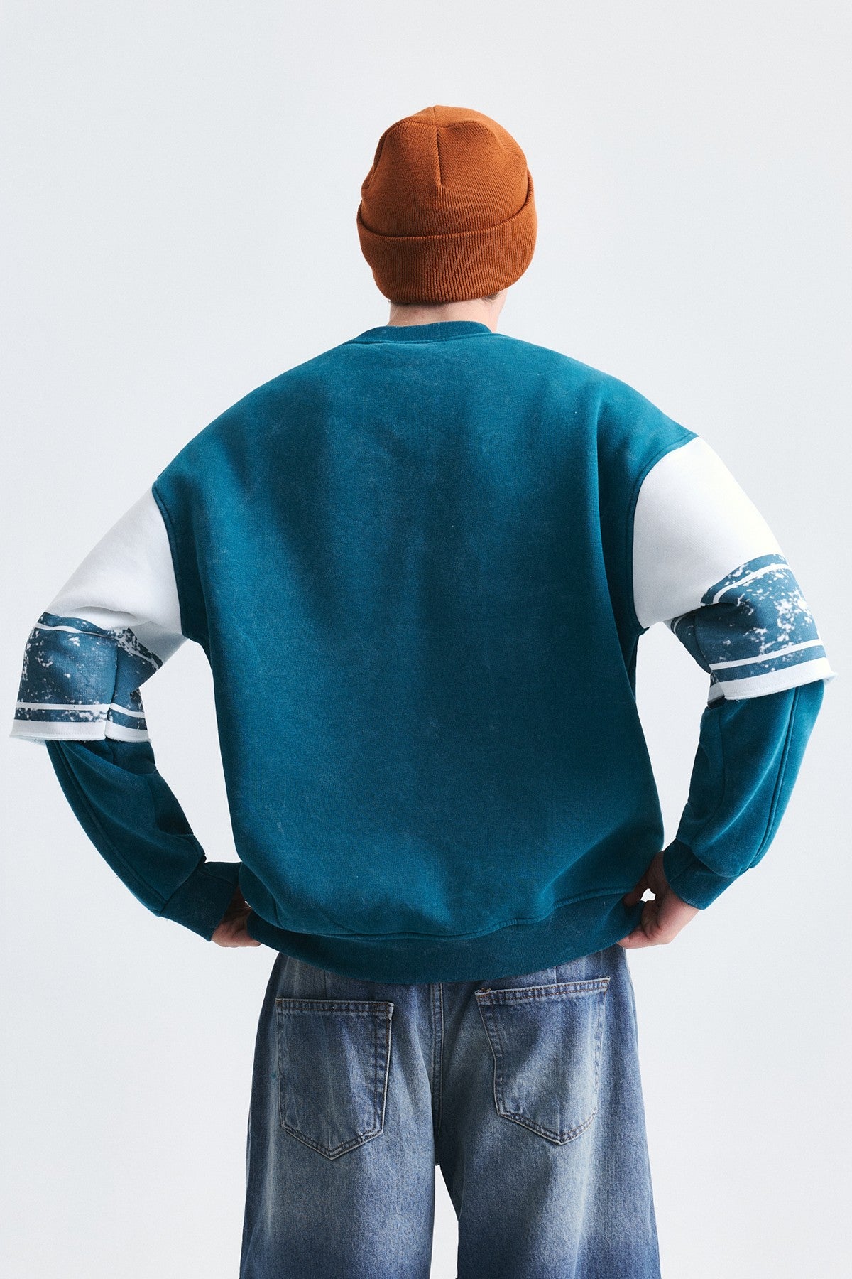 Oversize Çift Kollu Sweatshirt