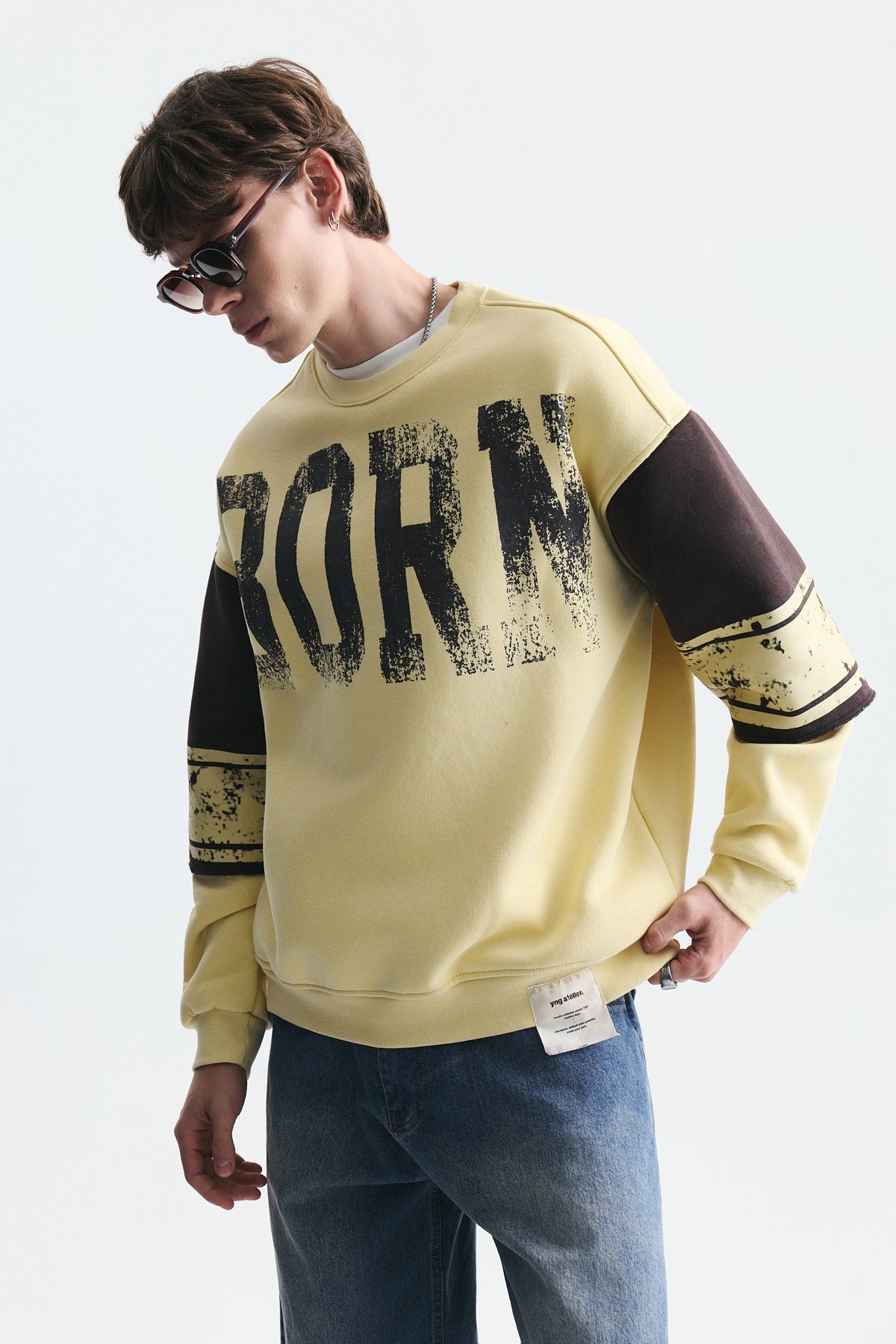 Oversize Çift Kollu Sweatshirt