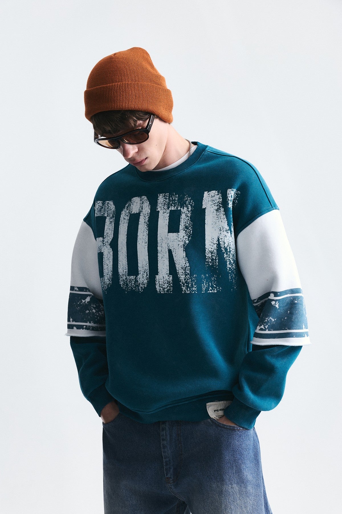 Oversize Çift Kollu Sweatshirt