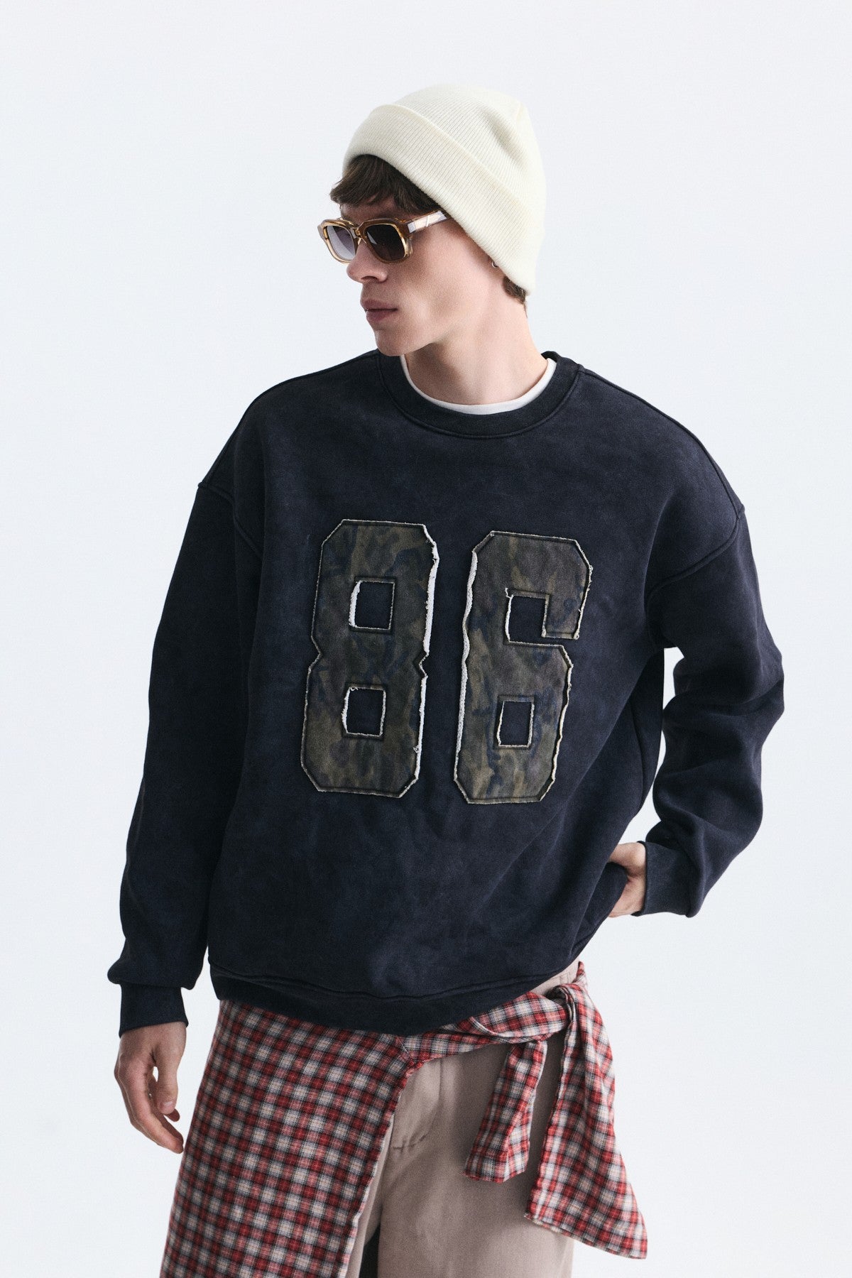 Oversize Bisiklet Yaka Sweatshirt