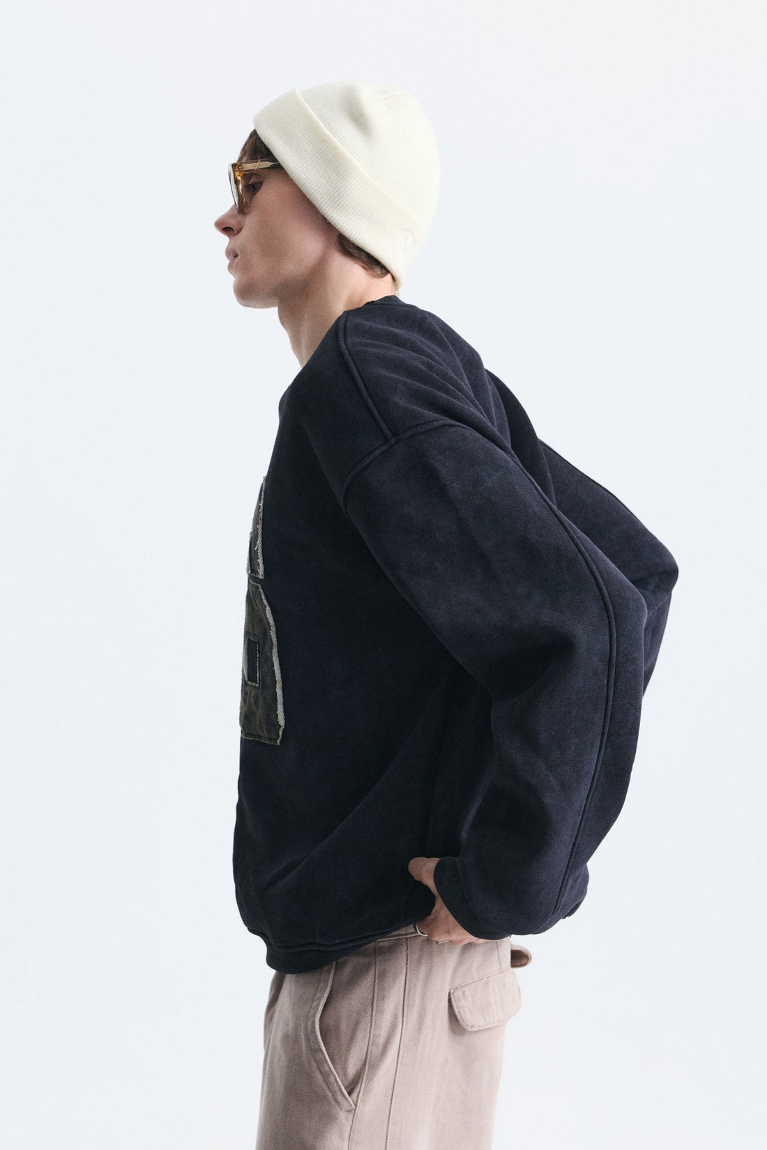 Oversize Bisiklet Yaka Sweatshirt
