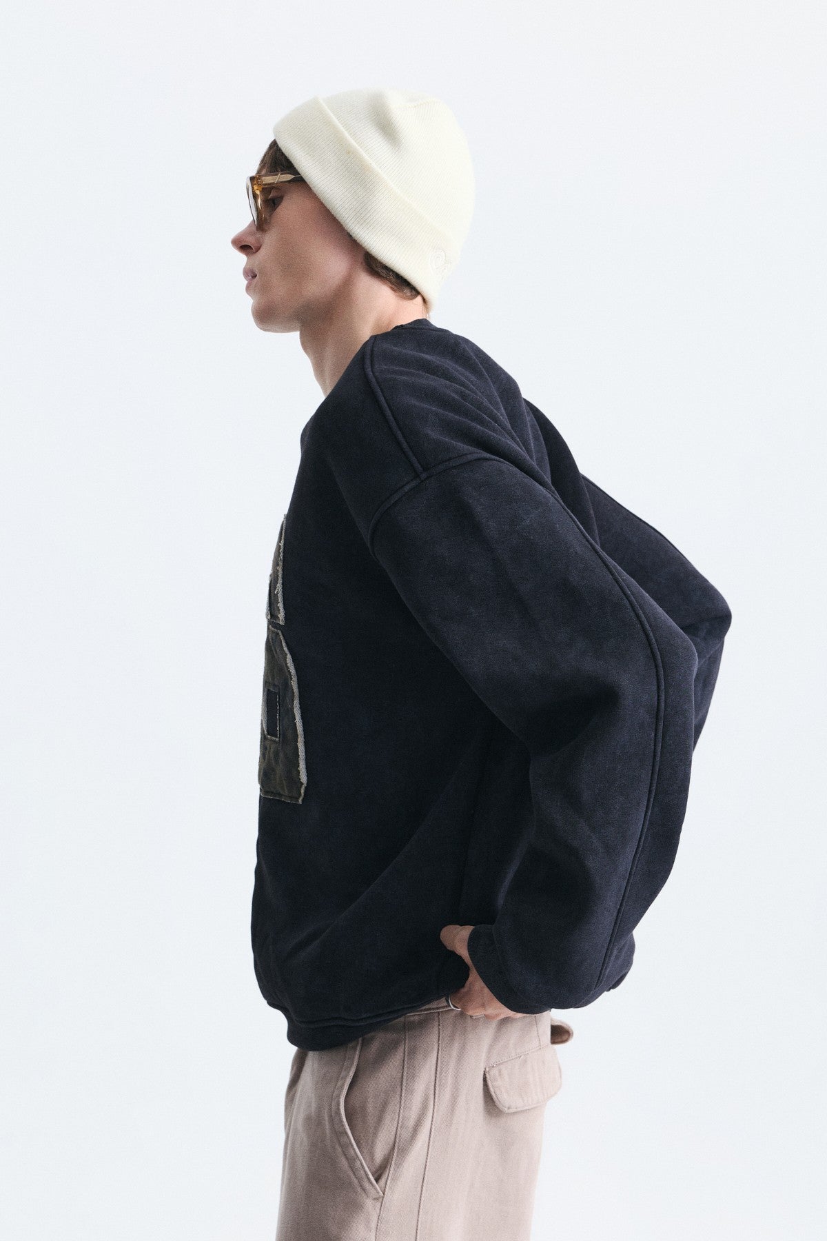 Oversize Bisiklet Yaka Sweatshirt
