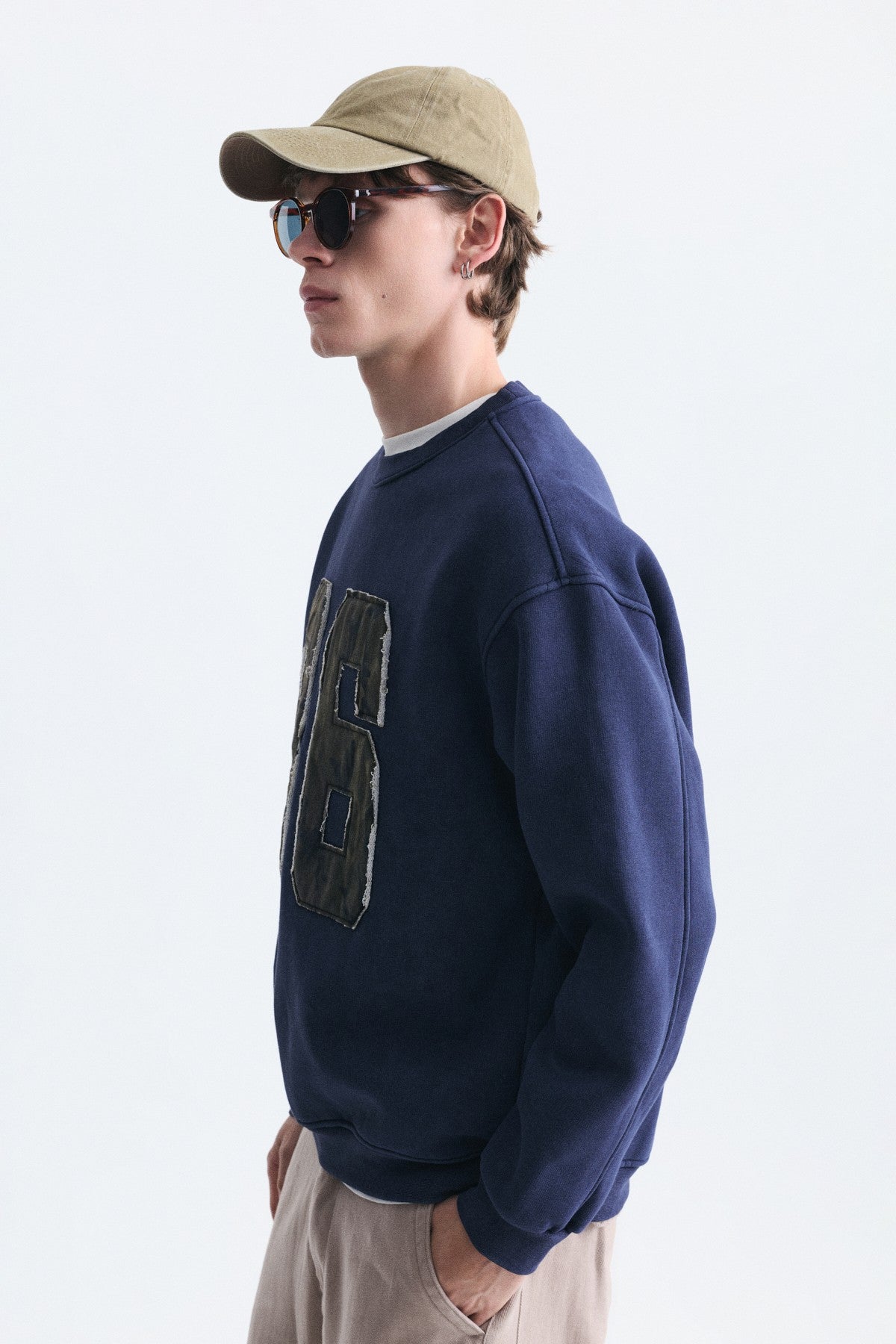 Oversize Bisiklet Yaka Sweatshirt