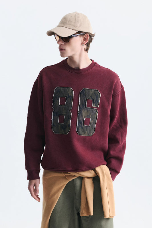 Oversize Bisiklet Yaka Sweatshirt