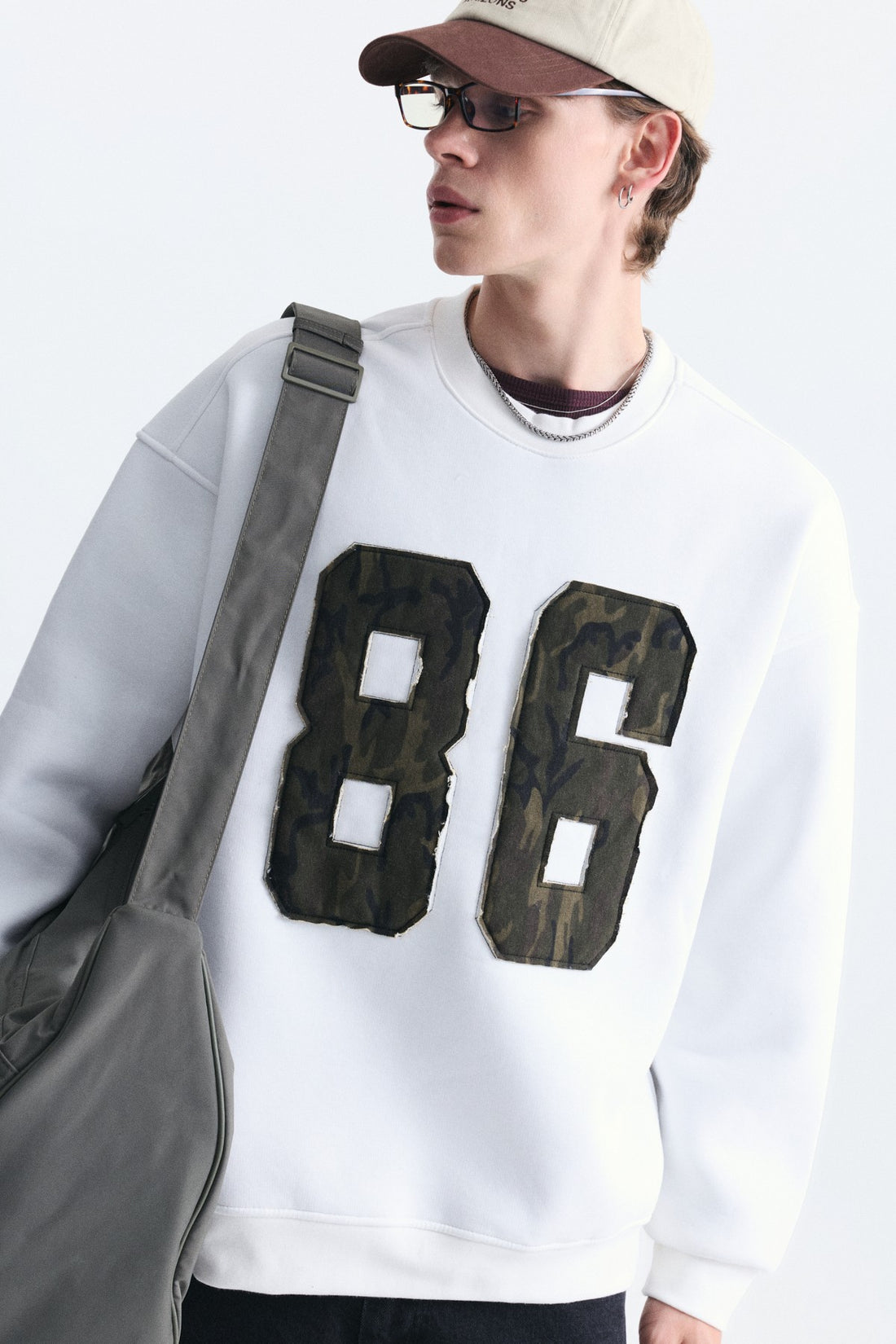 Oversize Bisiklet Yaka Sweatshirt