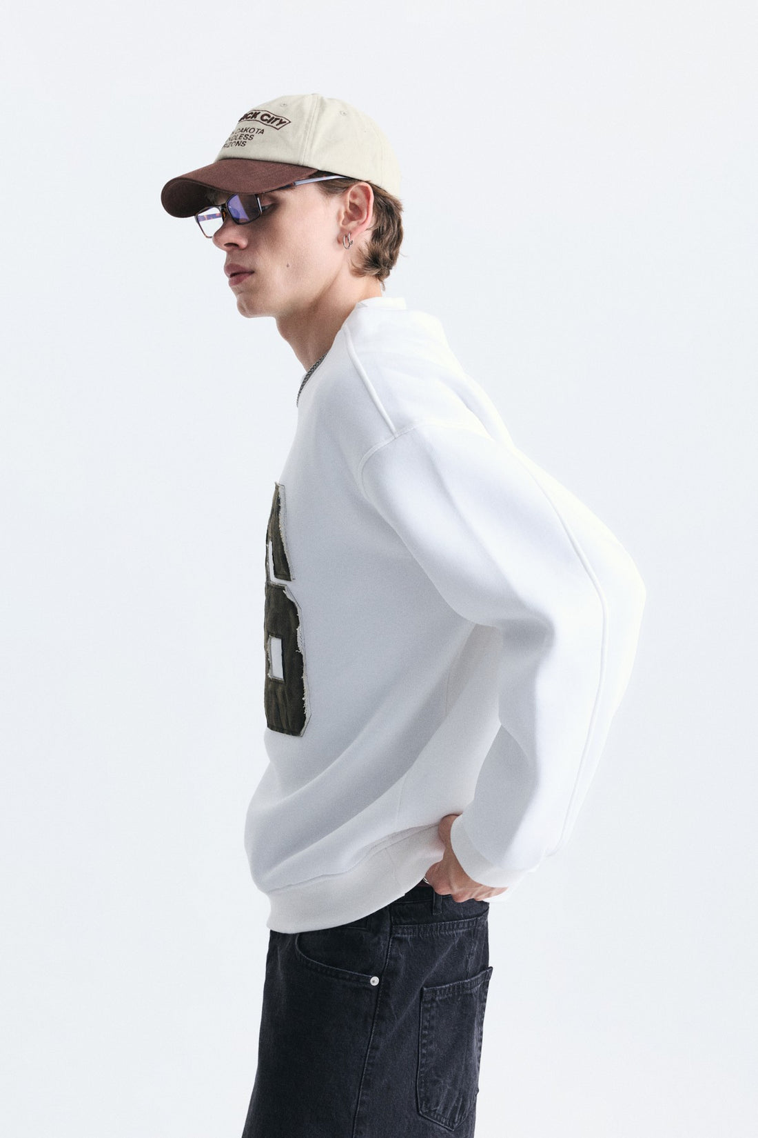 Oversize Bisiklet Yaka Sweatshirt