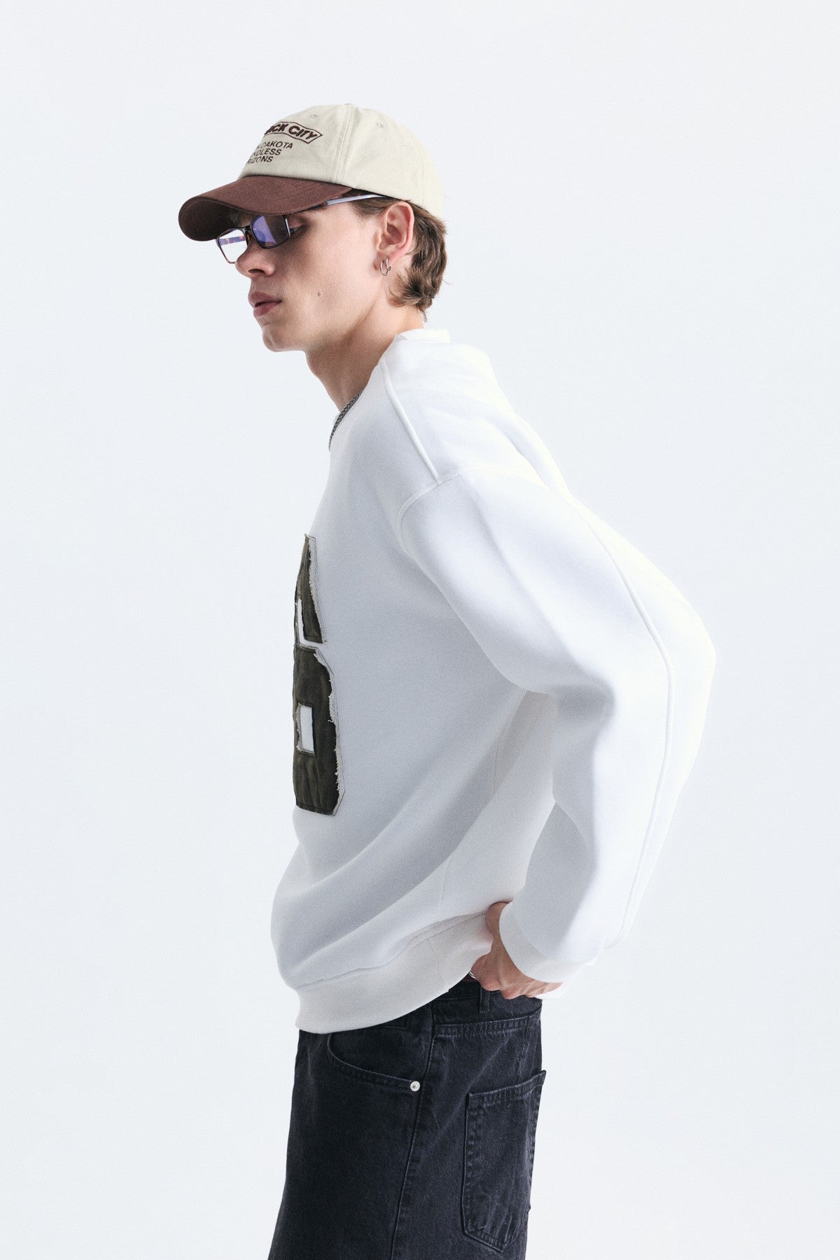 Oversize Bisiklet Yaka Sweatshirt