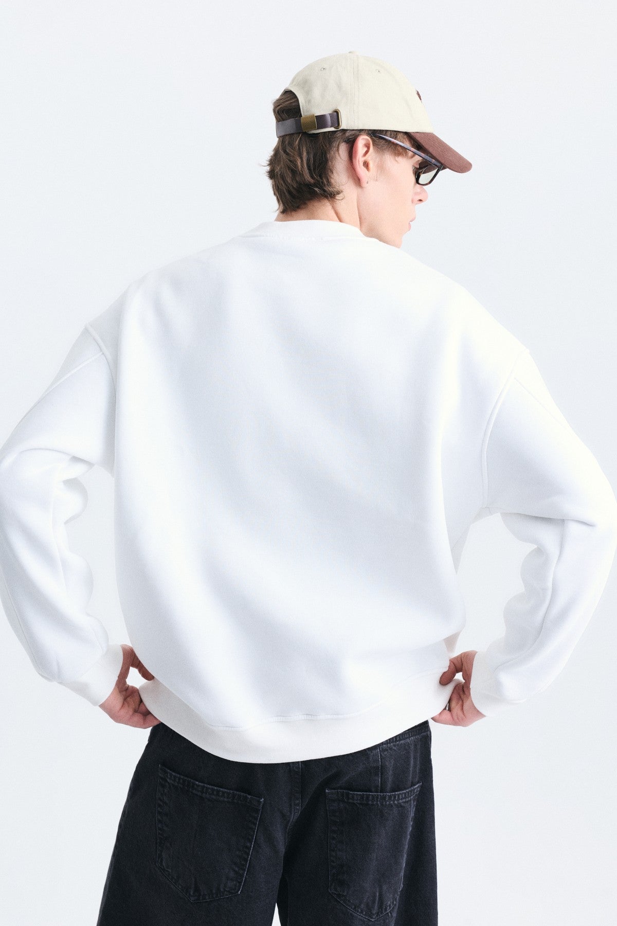 Oversize Bisiklet Yaka Sweatshirt