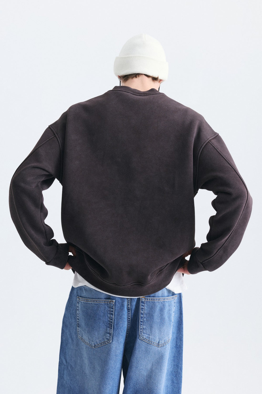 Oversize Bisiklet Yaka Sweatshirt