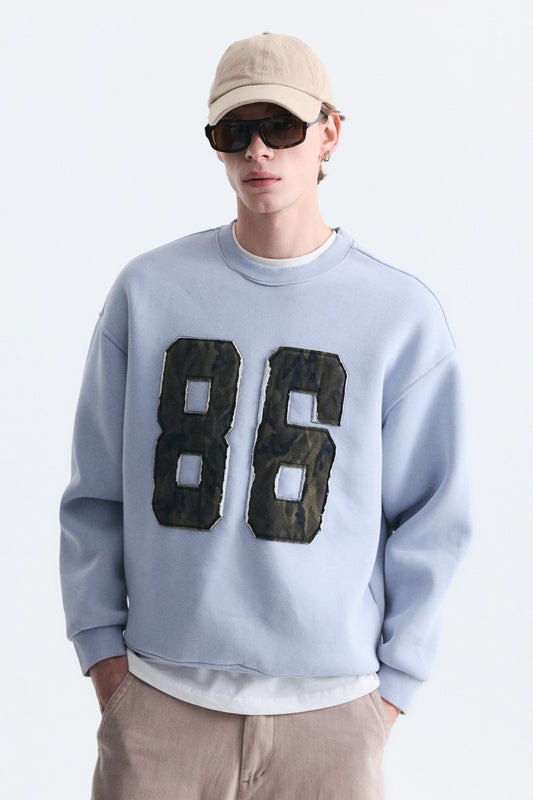 Oversize Bisiklet Yaka Sweatshirt