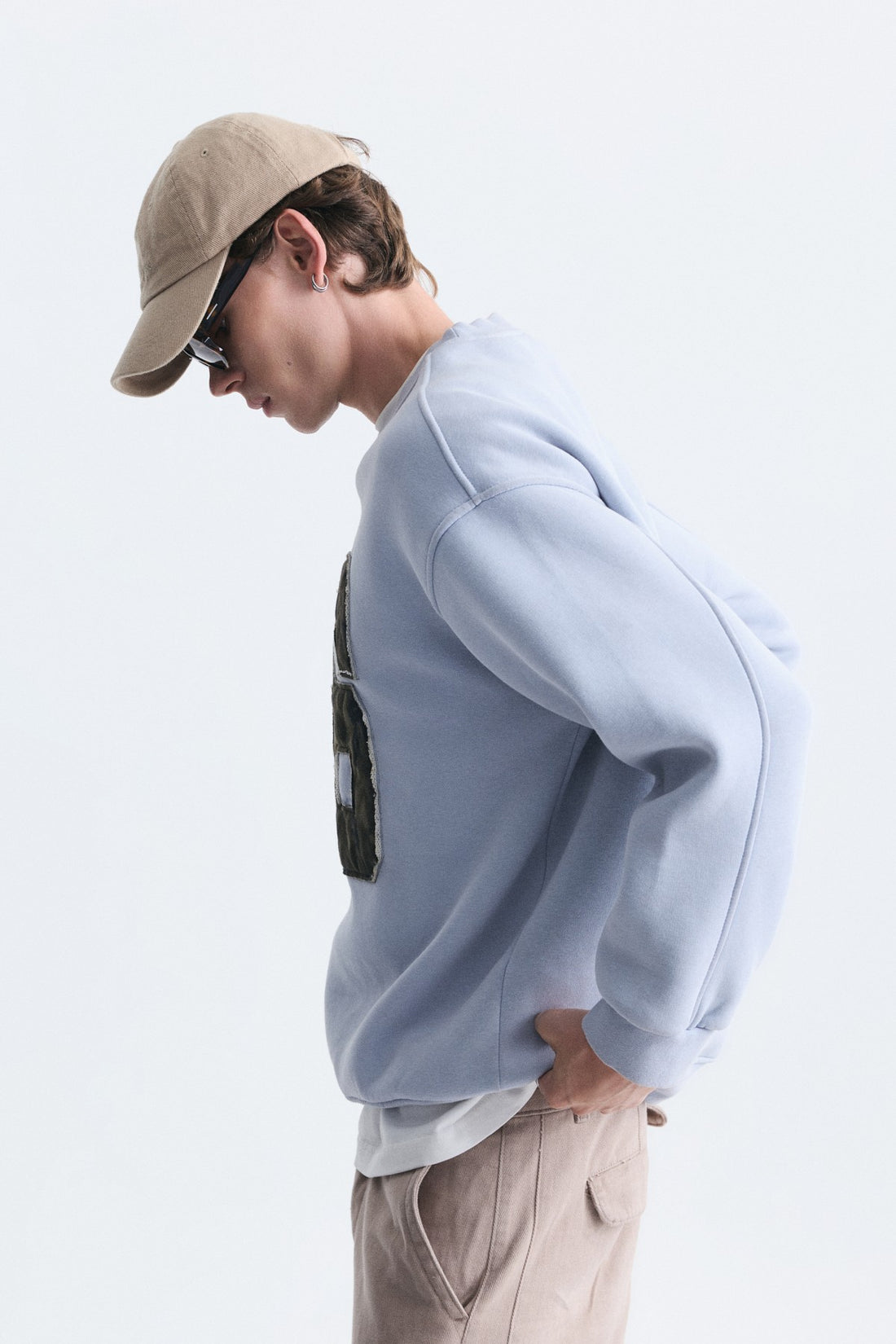 Oversize Bisiklet Yaka Sweatshirt