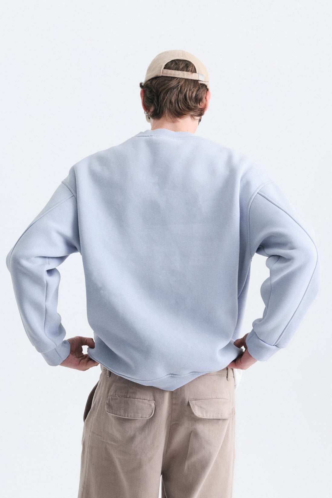 Oversize Bisiklet Yaka Sweatshirt