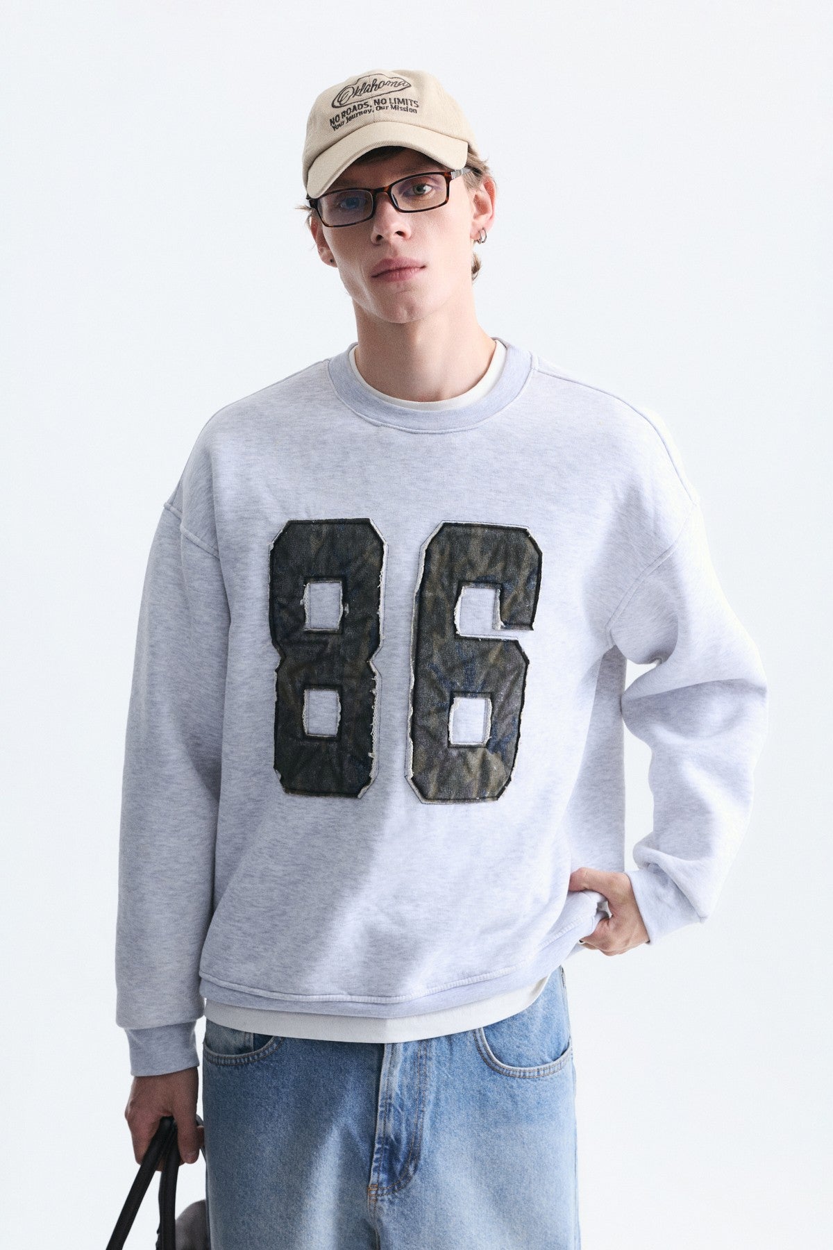 Oversize Bisiklet Yaka Sweatshirt