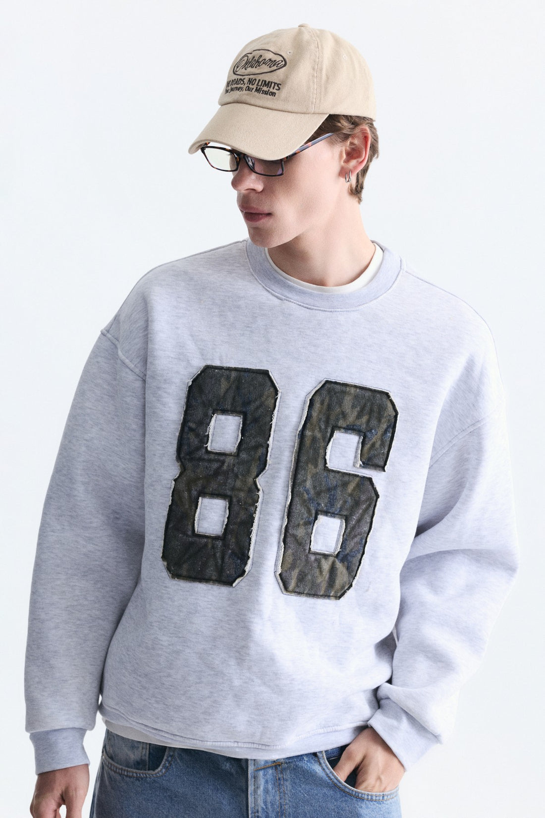 Oversize Bisiklet Yaka Sweatshirt