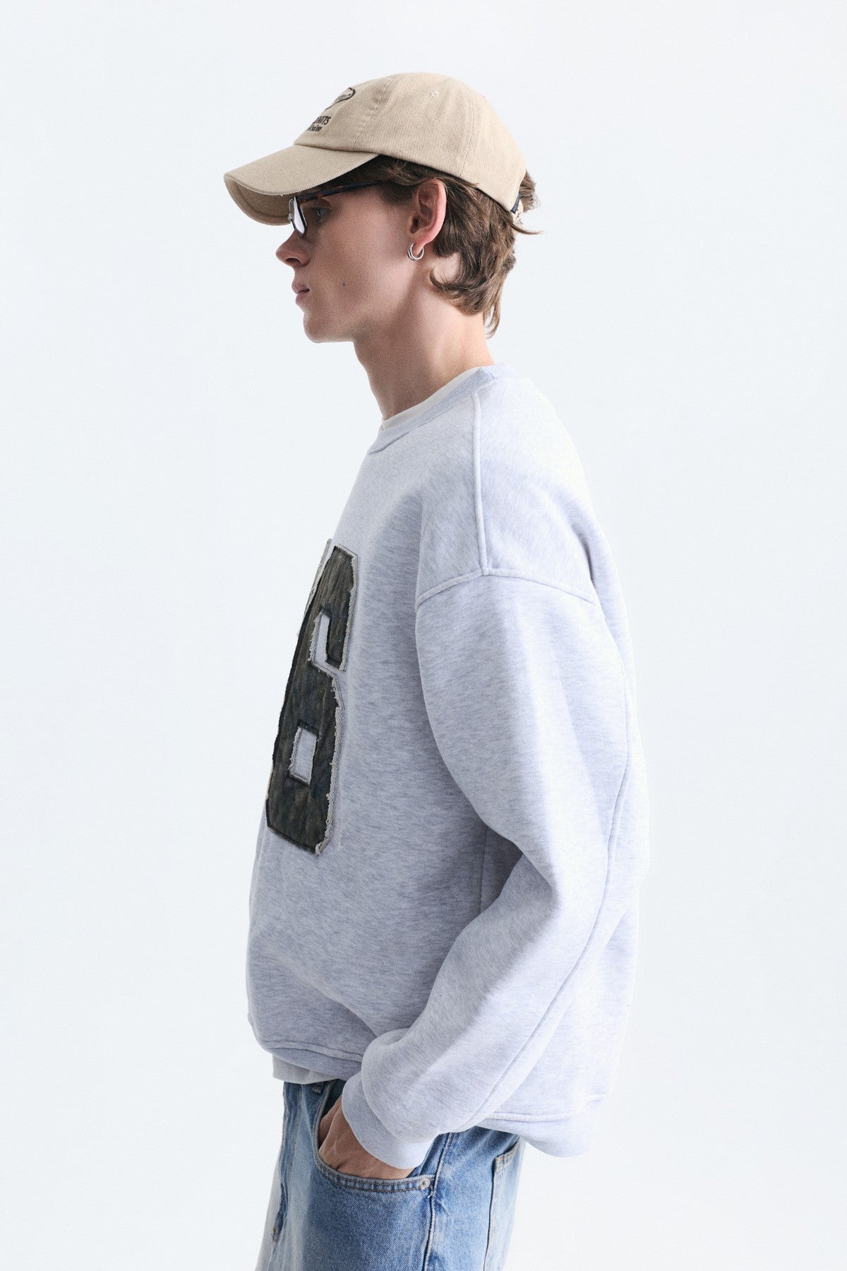Oversize Bisiklet Yaka Sweatshirt