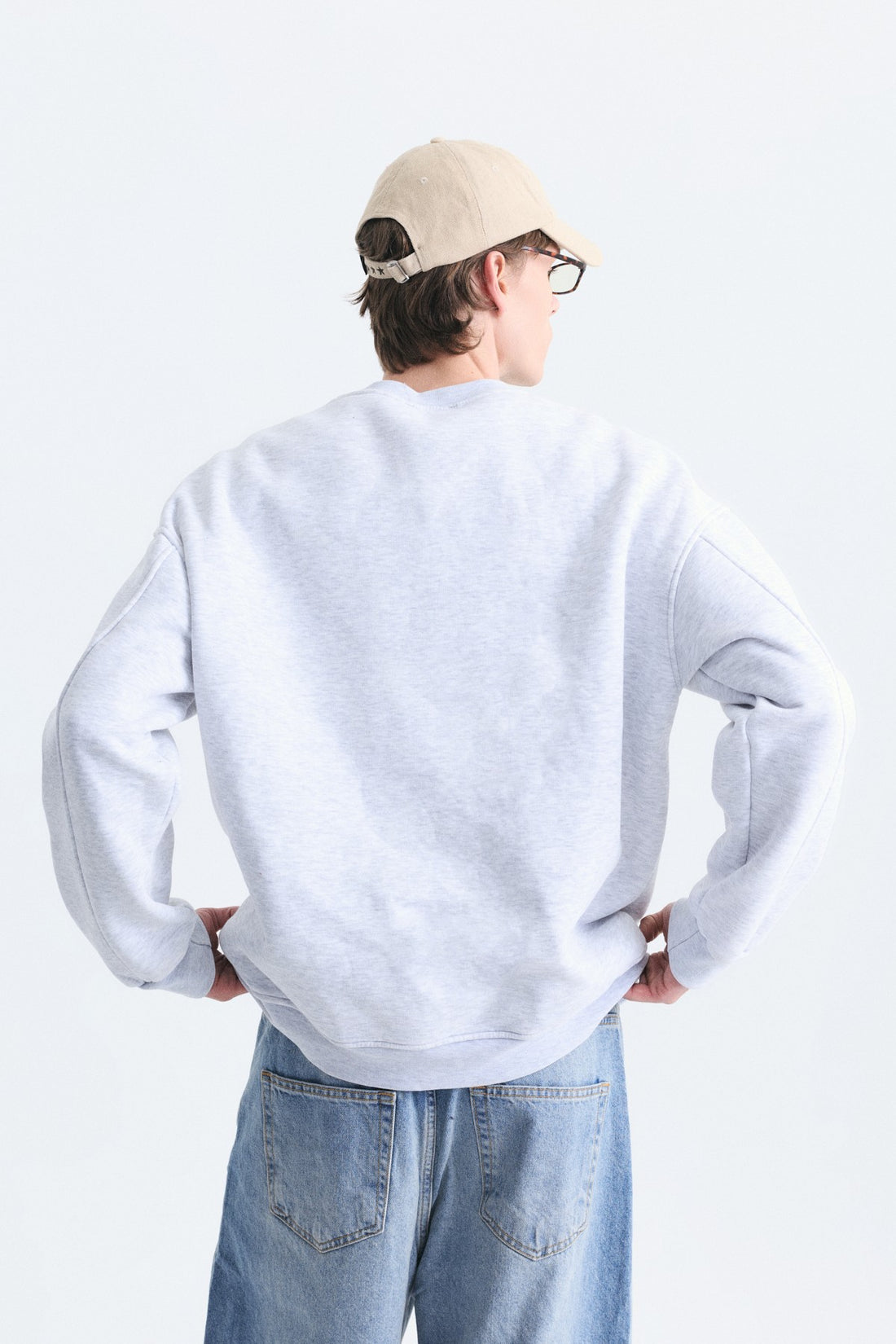 Oversize Bisiklet Yaka Sweatshirt