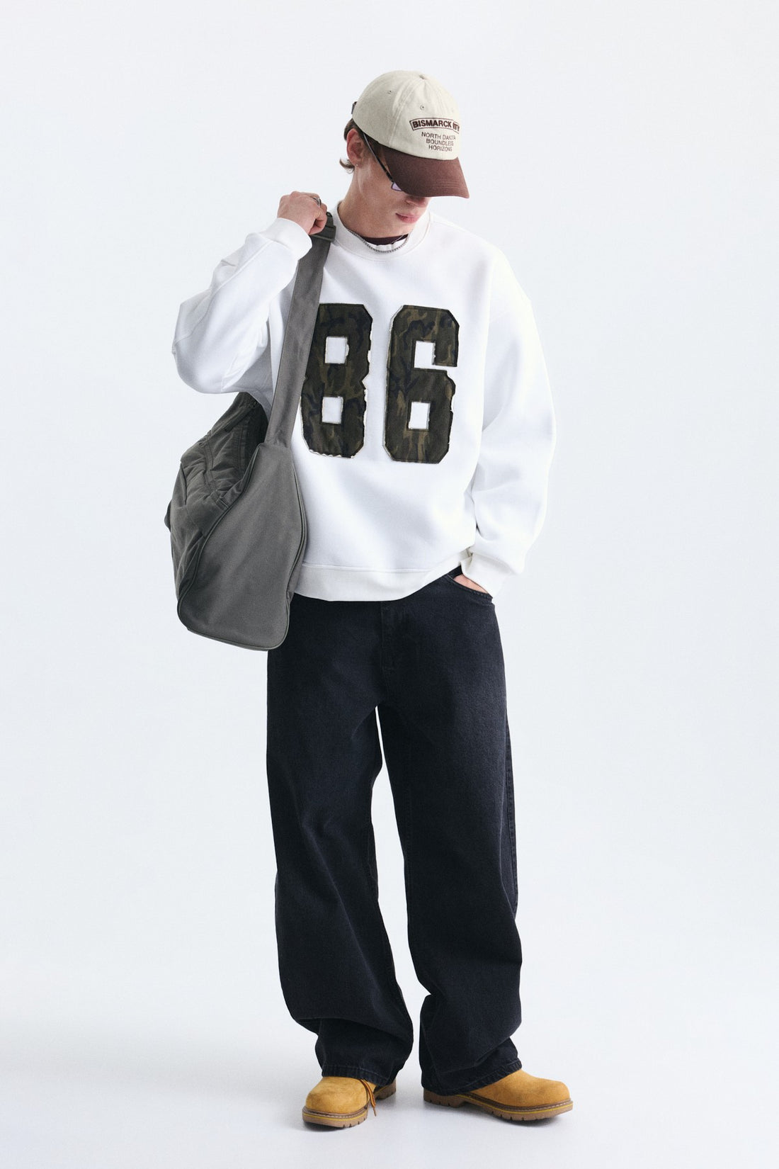 Oversize Bisiklet Yaka Sweatshirt