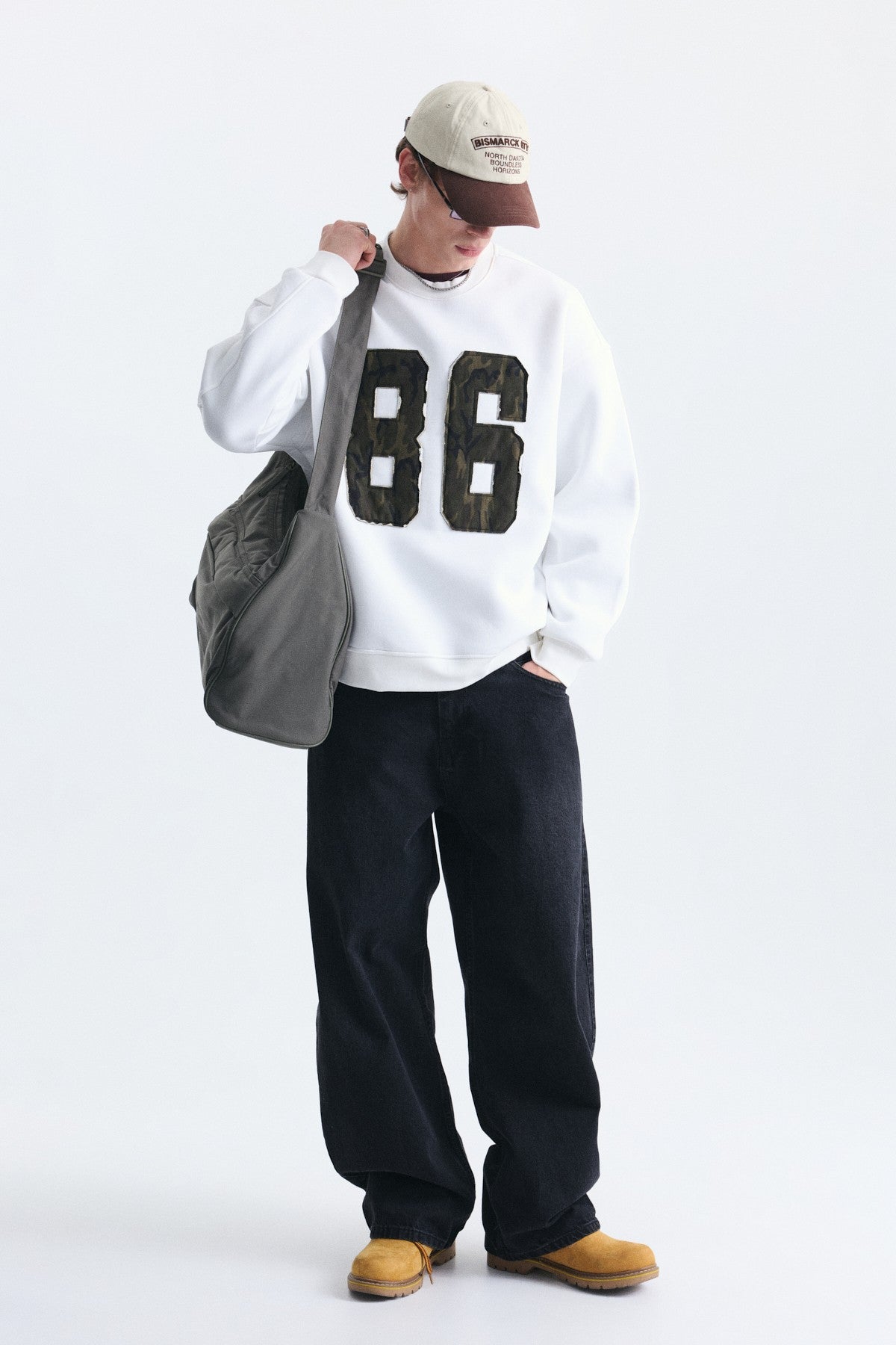 Oversize Bisiklet Yaka Sweatshirt