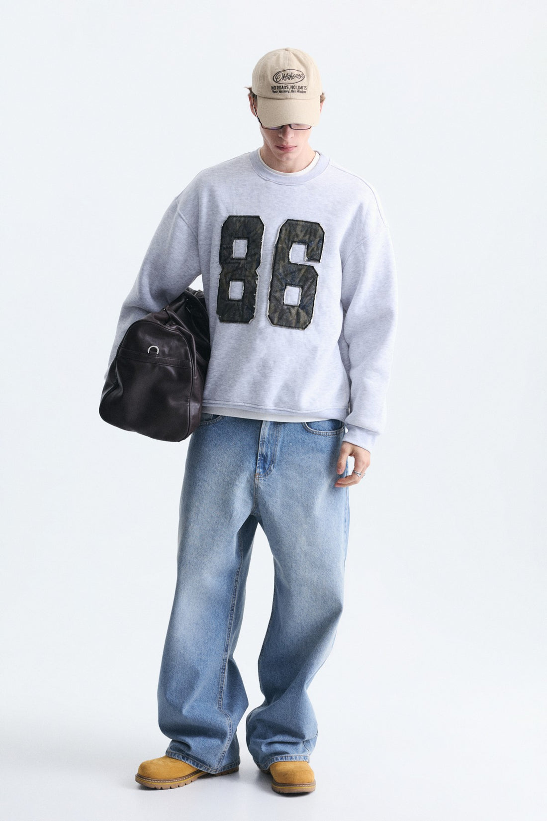 Oversize Bisiklet Yaka Sweatshirt