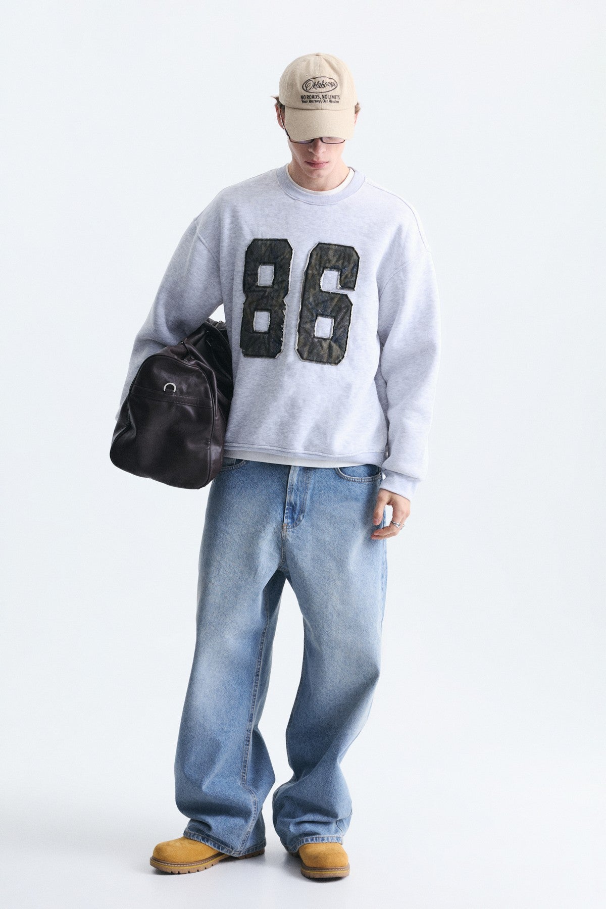 Oversize Bisiklet Yaka Sweatshirt