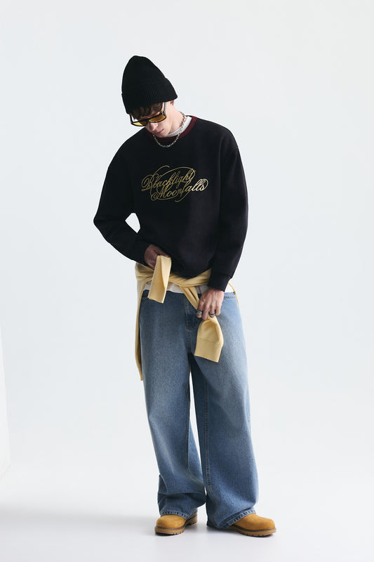 Boxy Fit Baskılı Sweatshirt