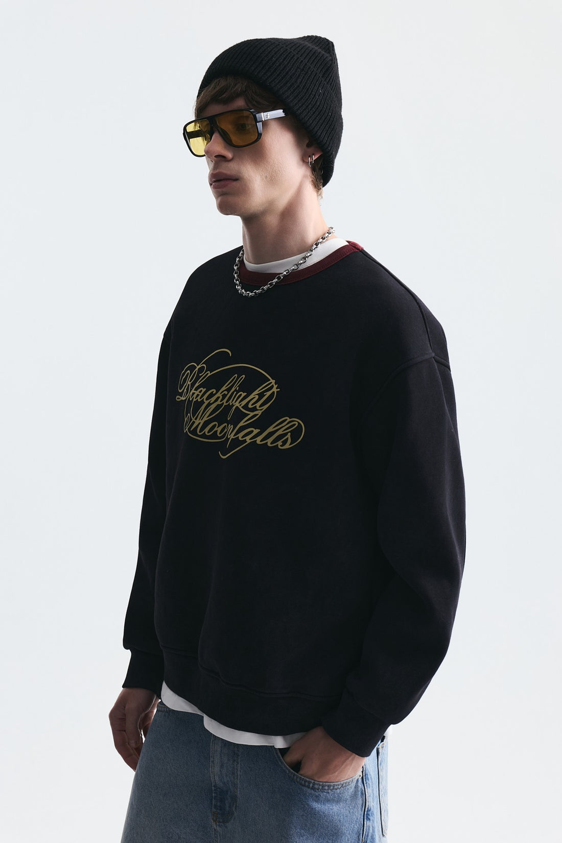 Boxy Fit Baskılı Sweatshirt