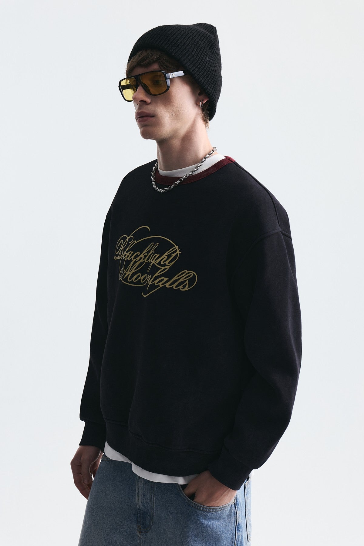 Boxy Fit Baskılı Sweatshirt