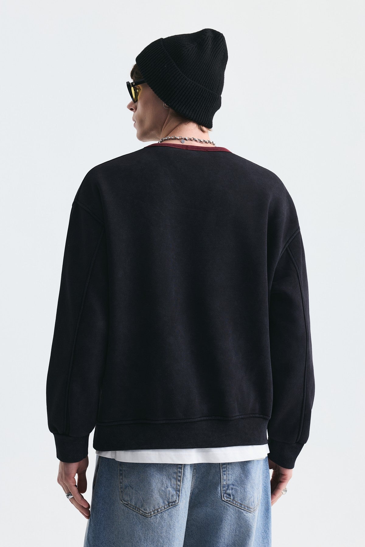 Boxy Fit Baskılı Sweatshirt