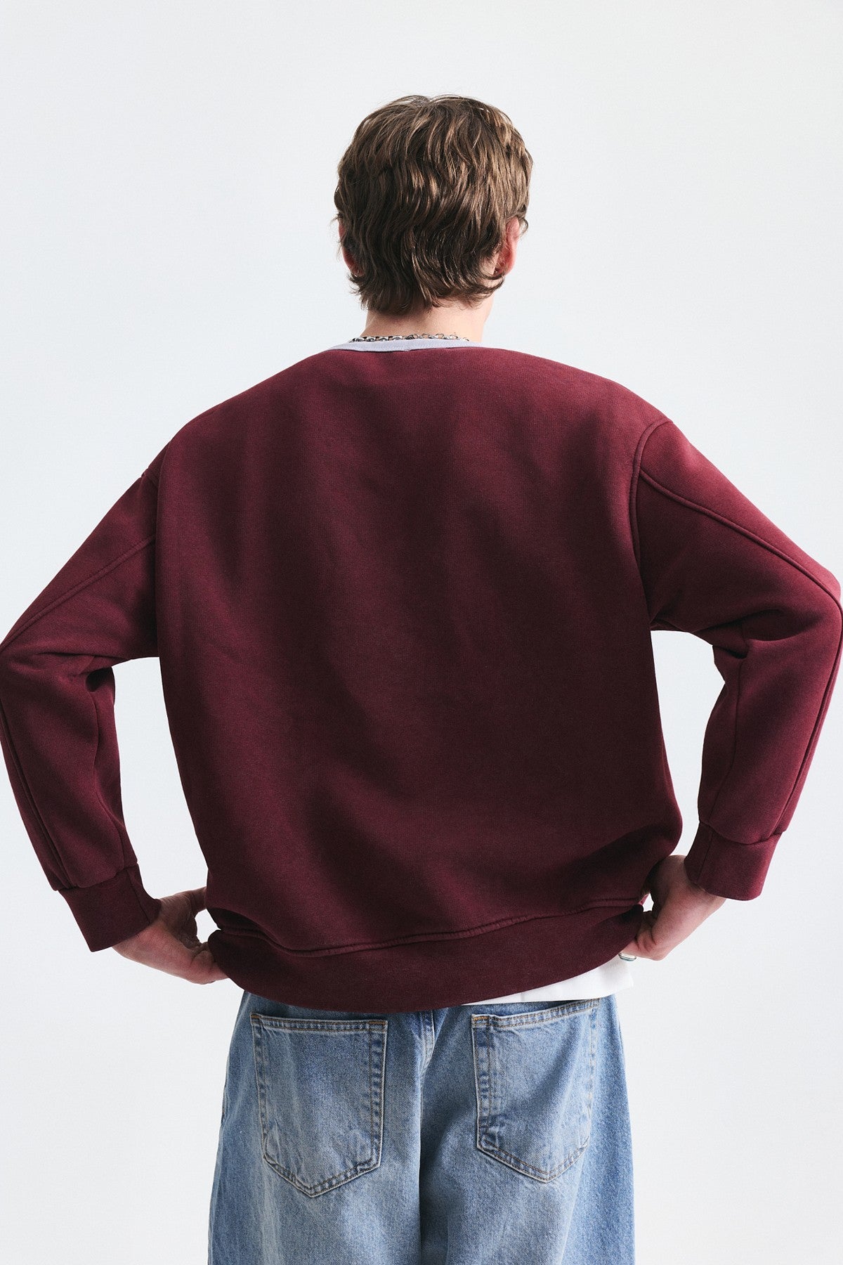 Boxy Fit Baskılı Sweatshirt
