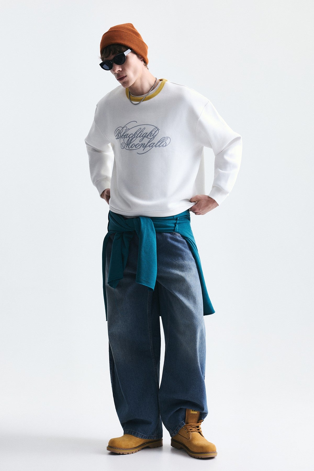 Boxy Fit Baskılı Sweatshirt