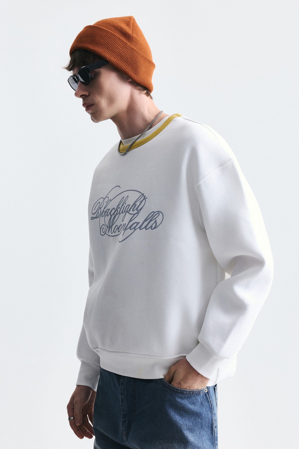 Boxy Fit Baskılı Sweatshirt
