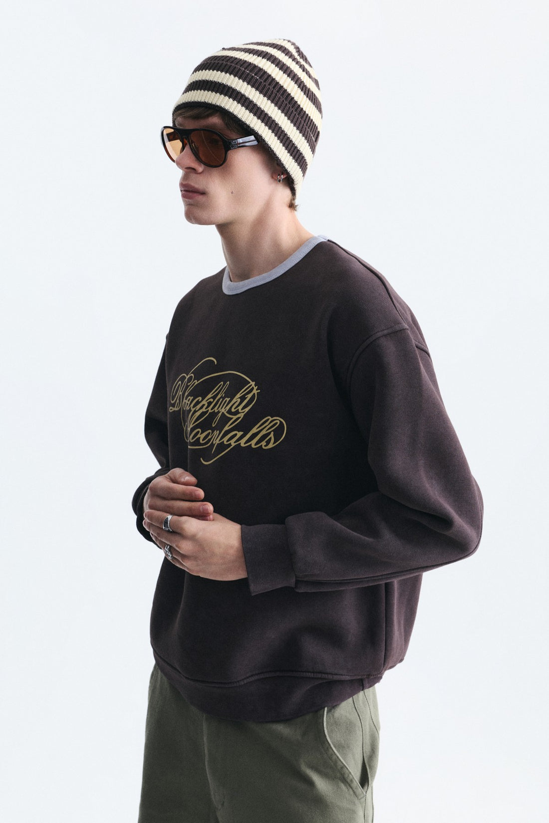Boxy Fit Baskılı Sweatshirt
