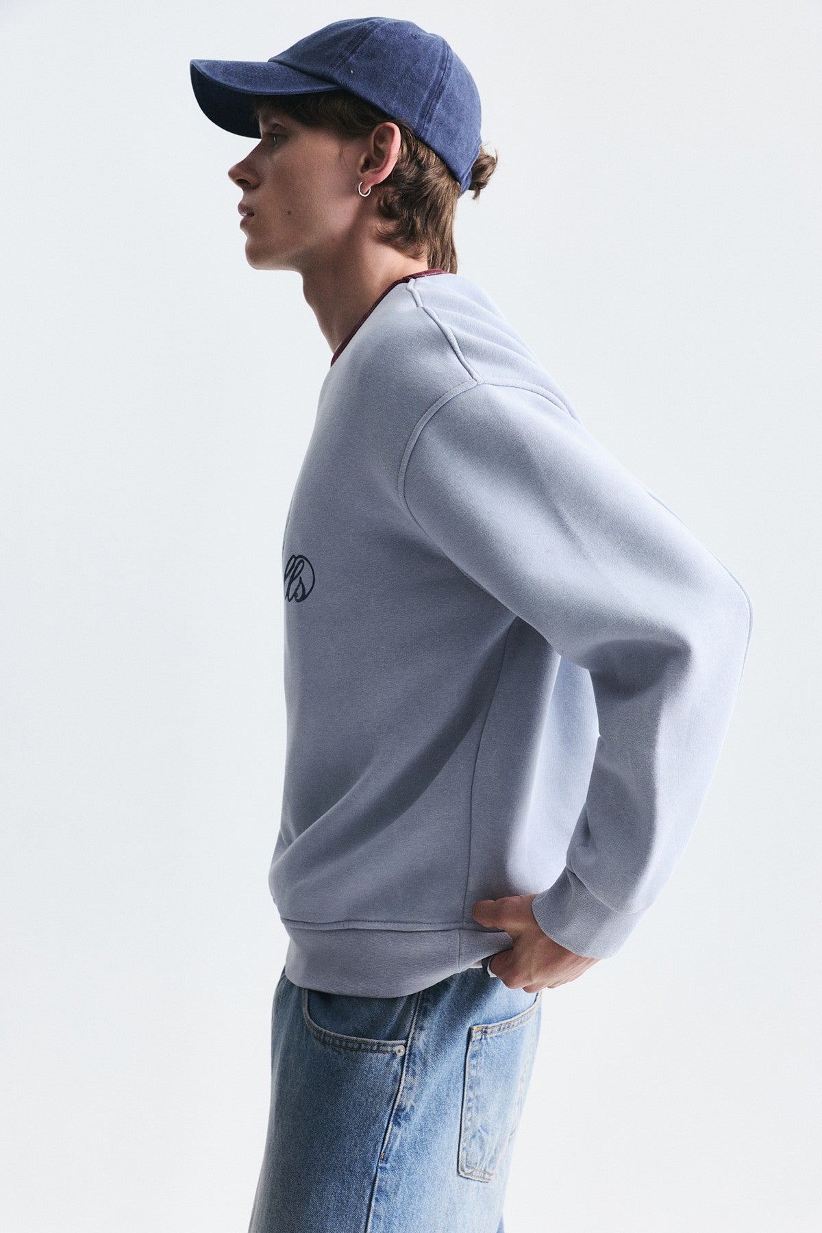 Boxy Fit Baskılı Sweatshirt
