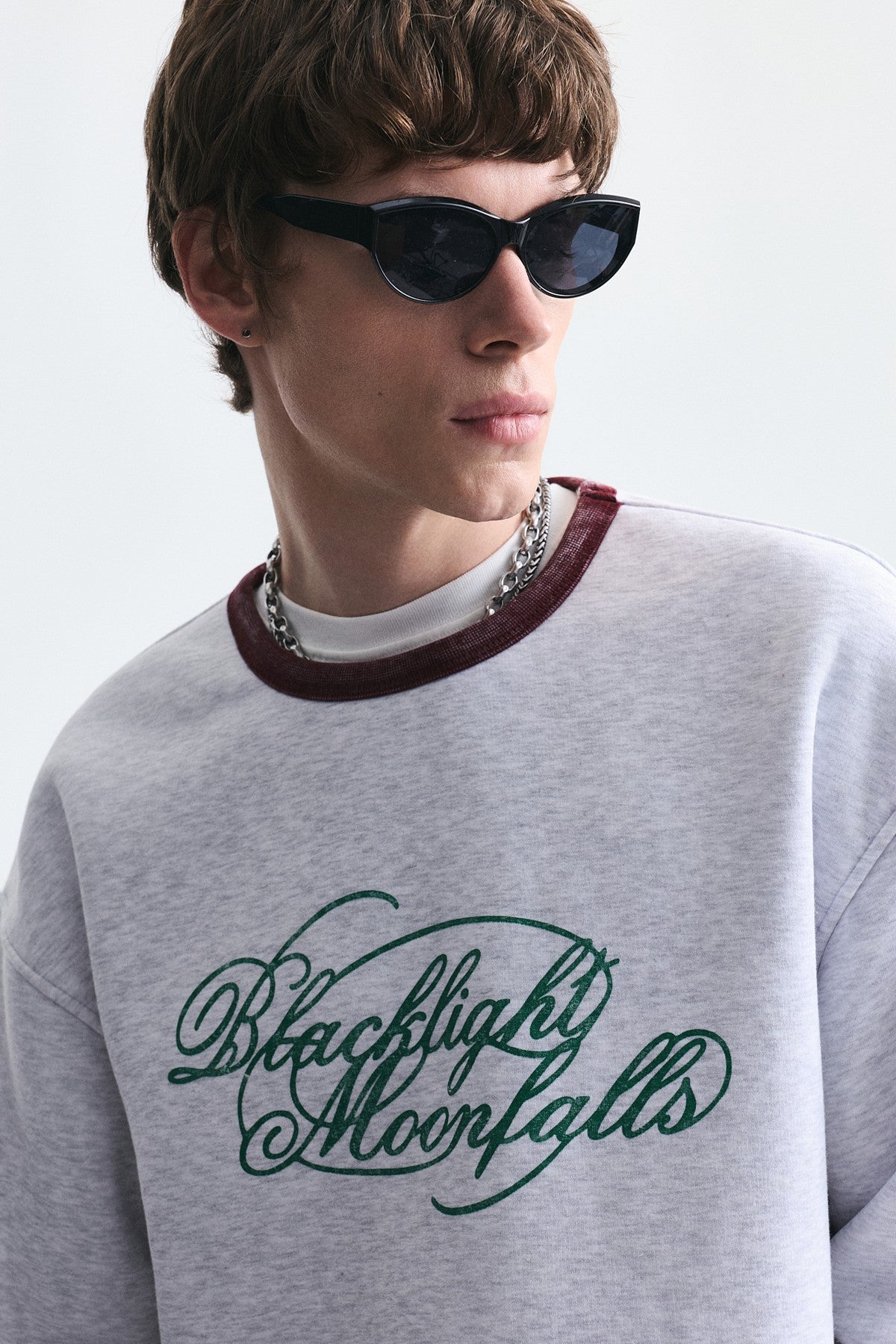 Boxy Fit Baskılı Sweatshirt