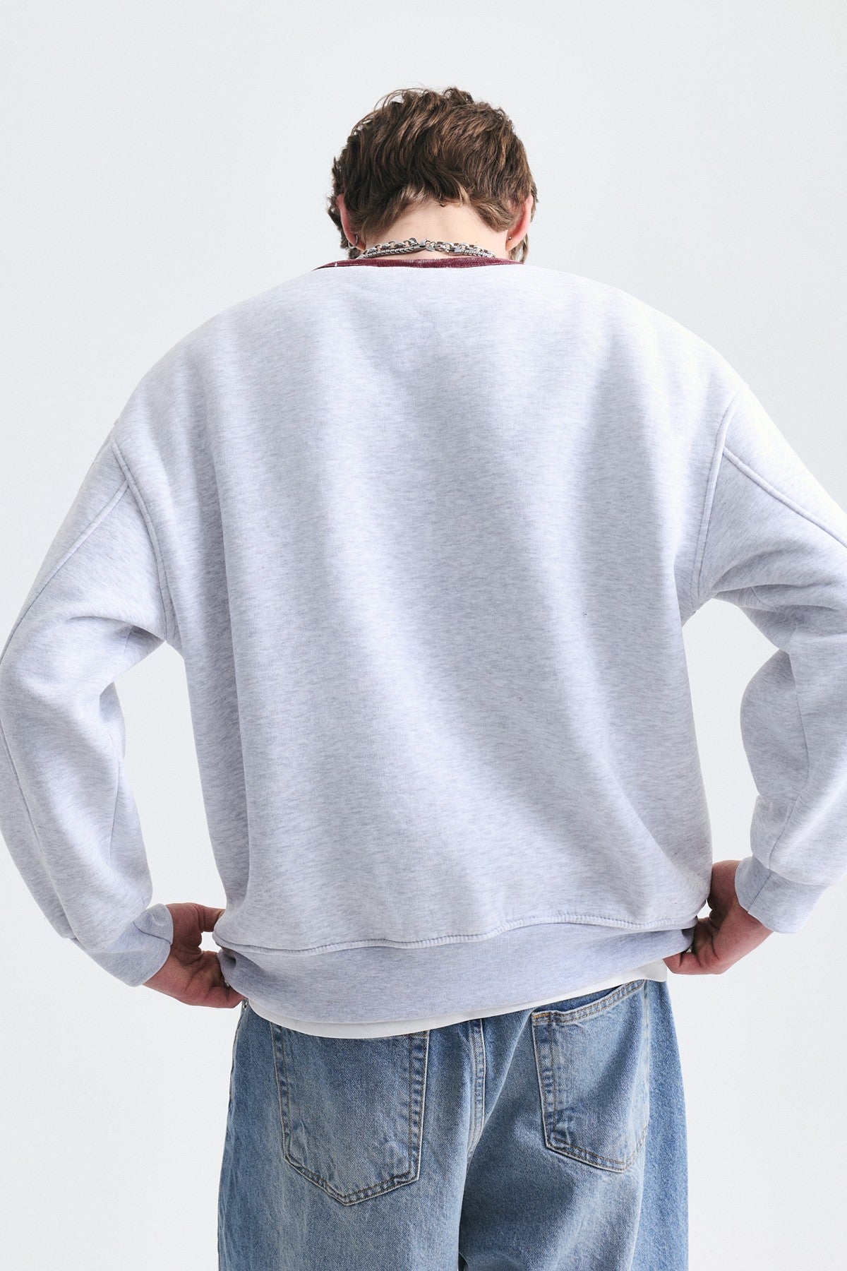 Boxy Fit Baskılı Sweatshirt