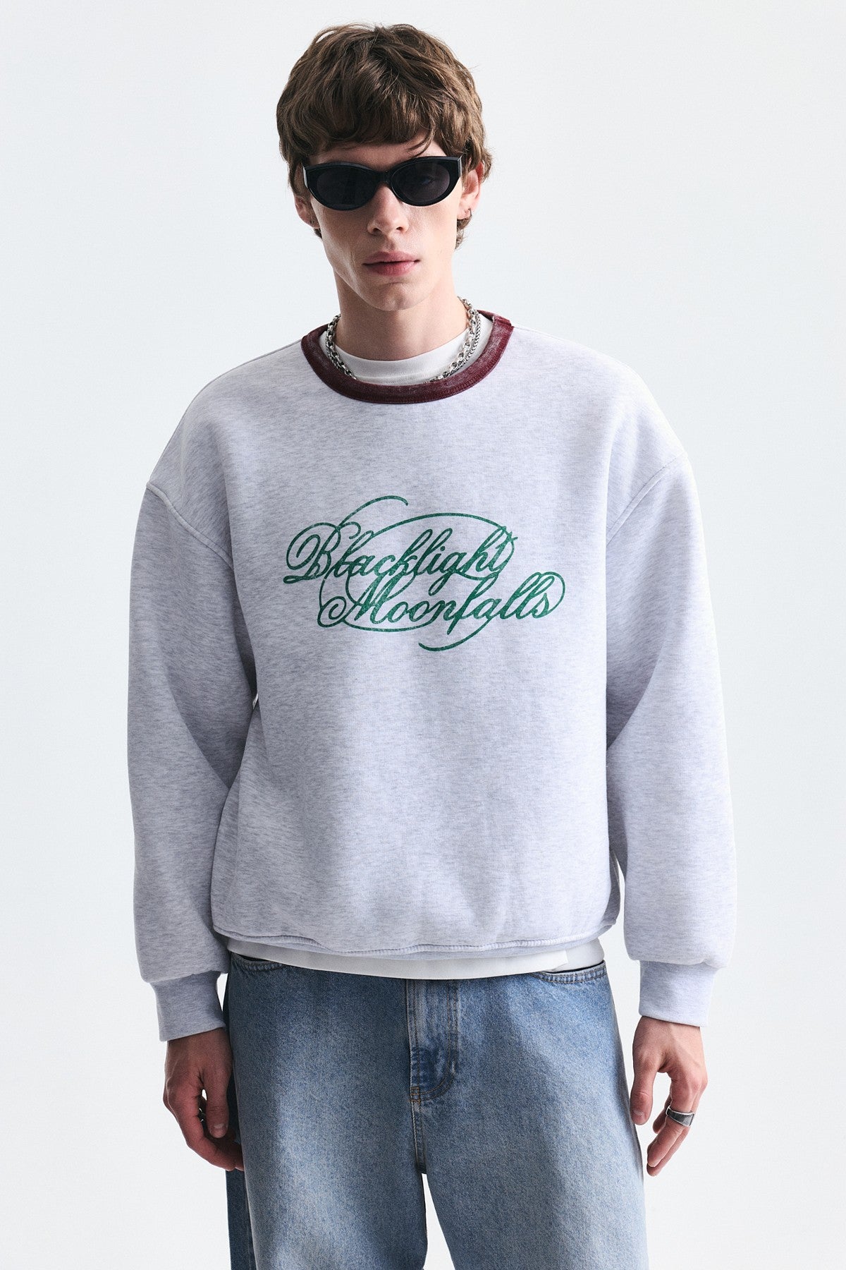 Boxy Fit Baskılı Sweatshirt