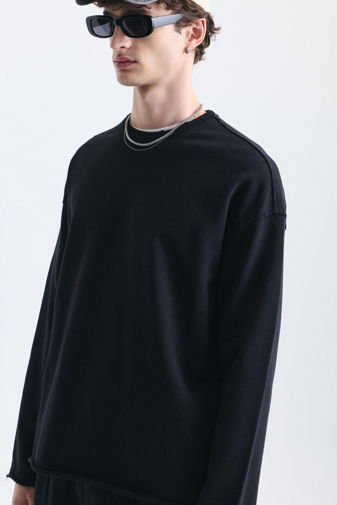 Dikiş Detaylı Oversize Sweatshirt