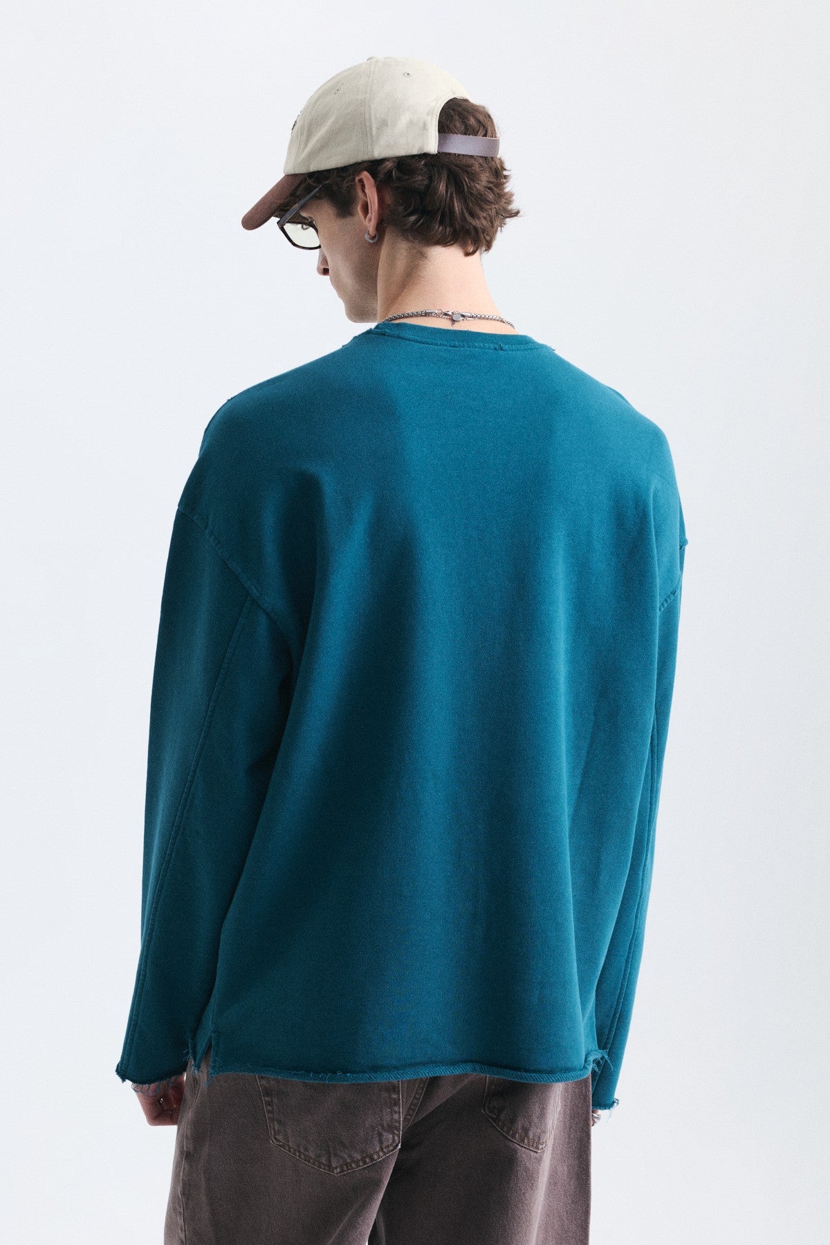 Dikiş Detaylı Oversize Sweatshirt