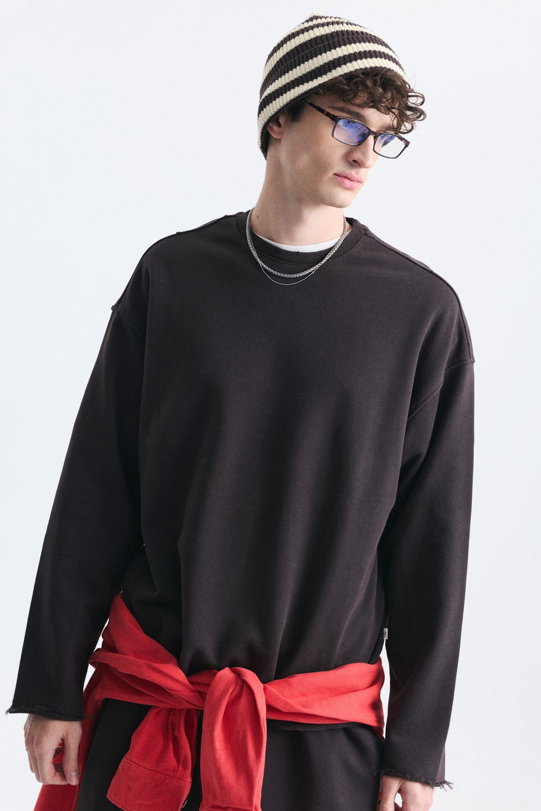 Dikiş Detaylı Oversize Sweatshirt