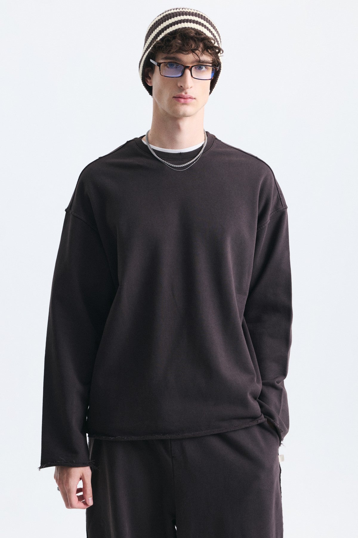 Dikiş Detaylı Oversize Sweatshirt