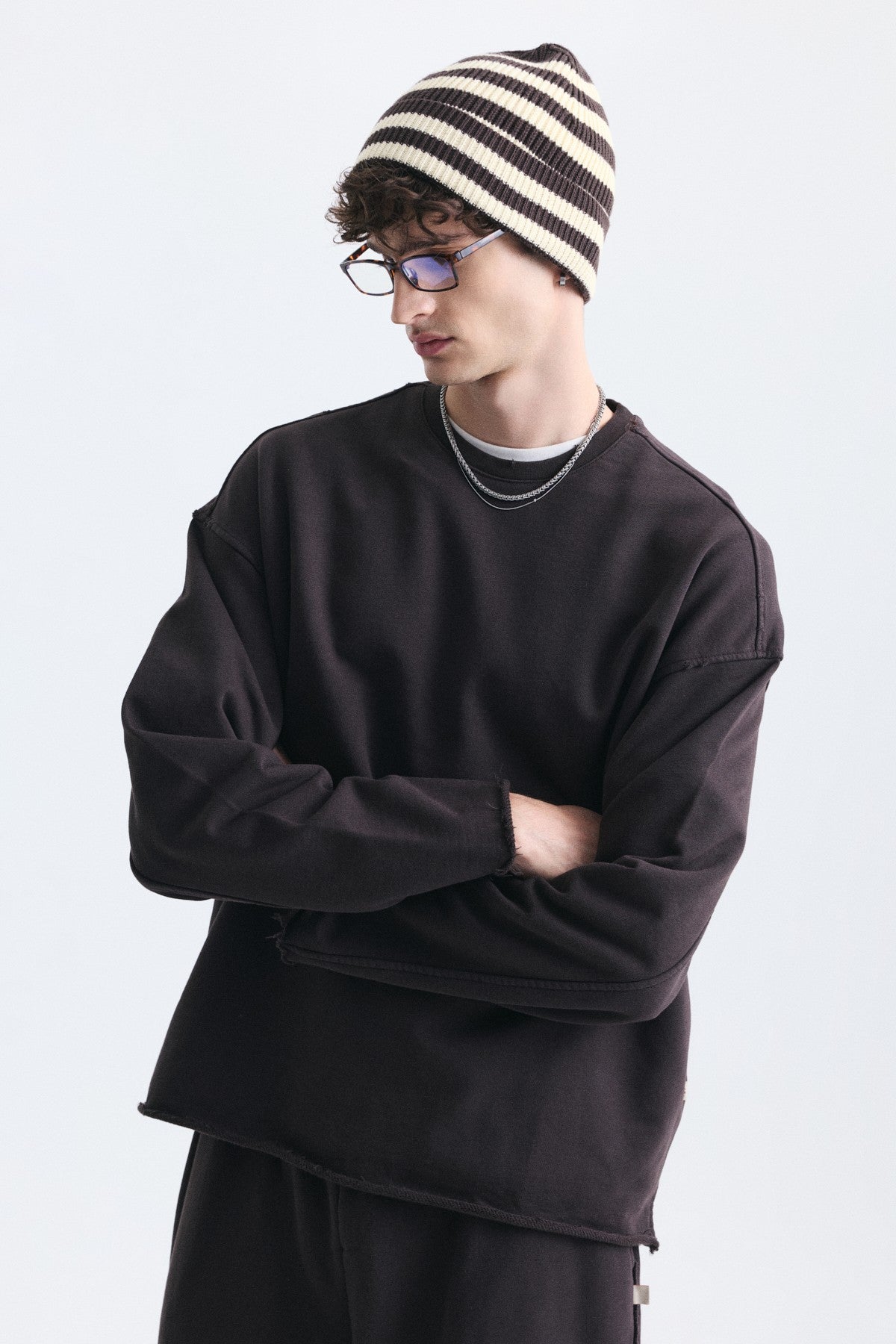 Dikiş Detaylı Oversize Sweatshirt