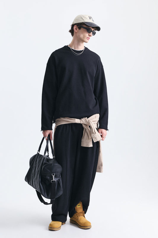 Dikiş Detaylı Oversize Sweatshirt