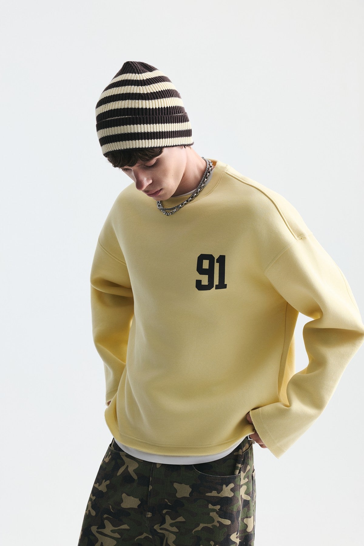 Oversize Baskılı Sweatshirt