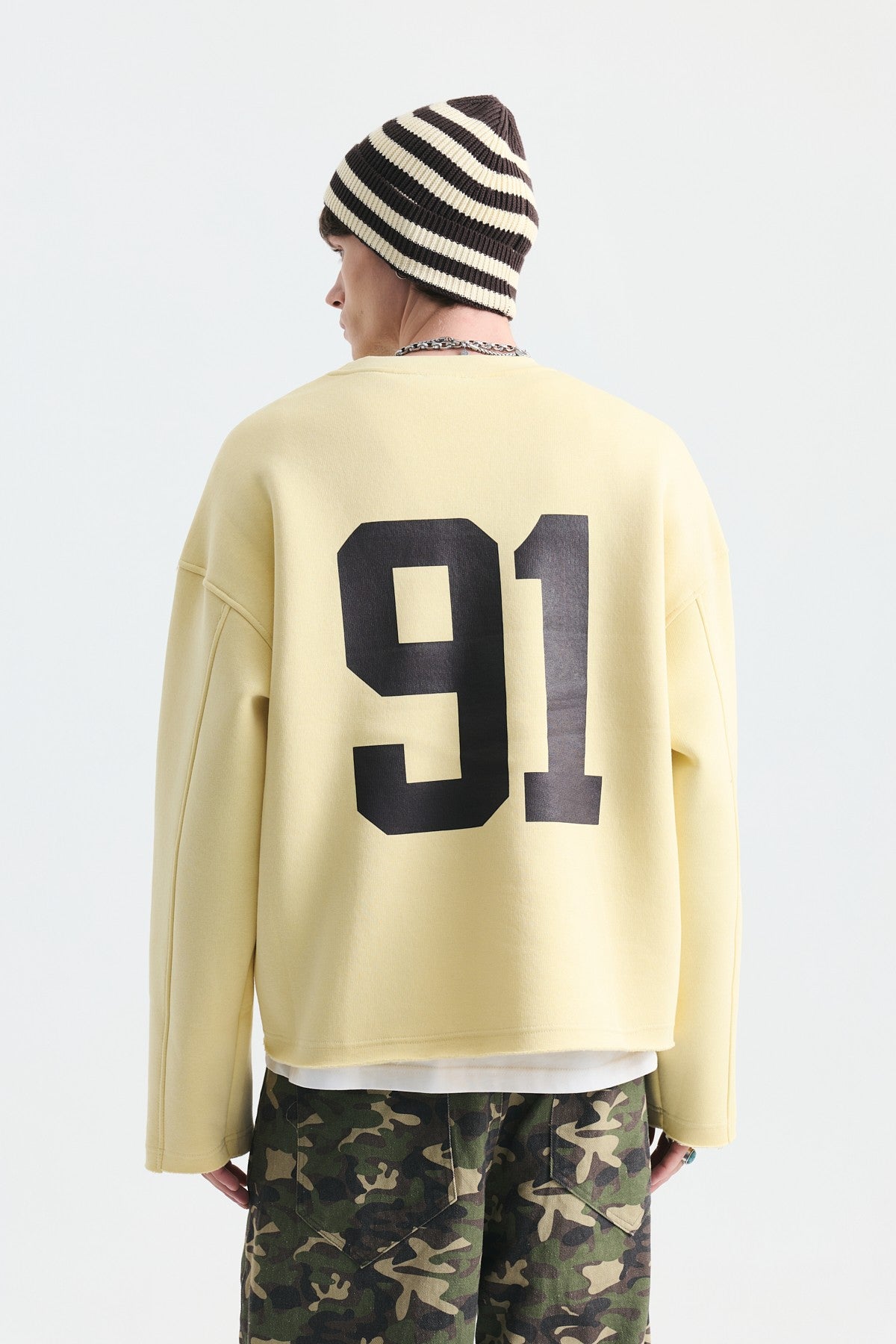 Oversize Baskılı Sweatshirt