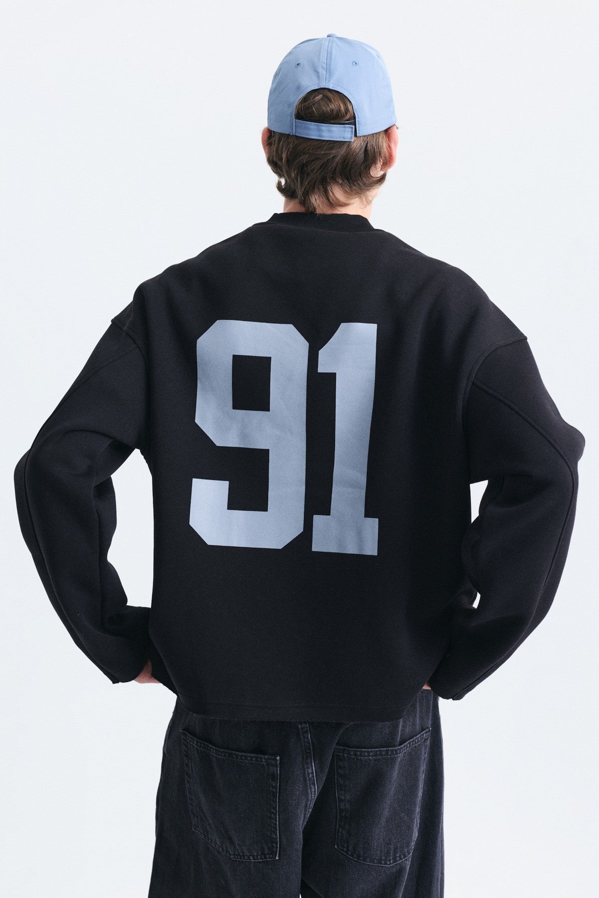 Oversize Baskılı Sweatshirt