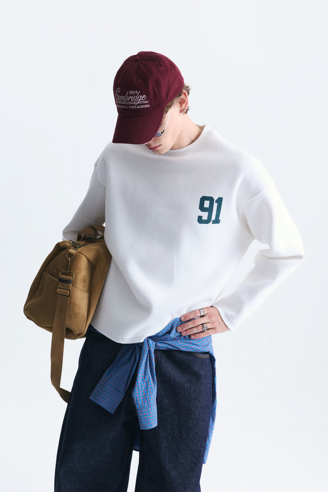 Oversize Baskılı Sweatshirt
